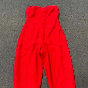 Babaton Red Strapless Jumpsuit!